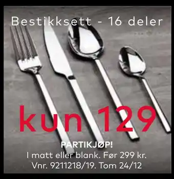 Skeidar Bestikksett - 16 deler tilbud