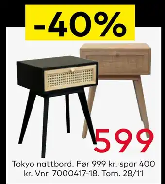 Skeidar Tokyo nattbord tilbud
