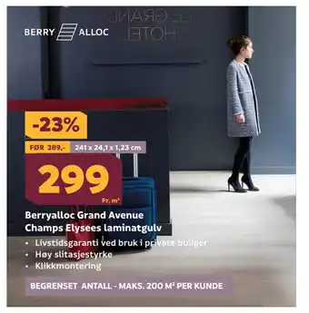 Megaflis Berryalloc grand avenue champs elysees laminatgulv tilbud
