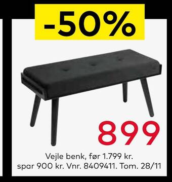 Skeidar Vejle benk tilbud