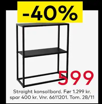 Skeidar Straight konsollbord tilbud