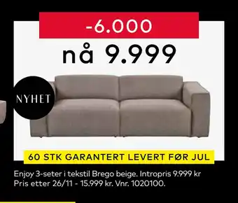 Skeidar Enjoy 3-seter tilbud