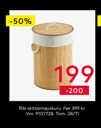 Skeidar Rib skittentøyskurv tilbud