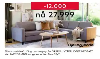 Skeidar Ellinor modulsofa tilbud