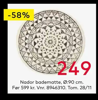 Skeidar Nador badematte tilbud