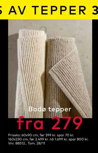 Skeidar Bodø tepper tilbud