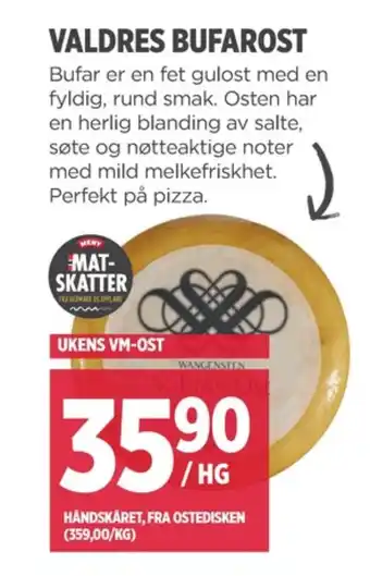 Meny Valdres ost tilbud