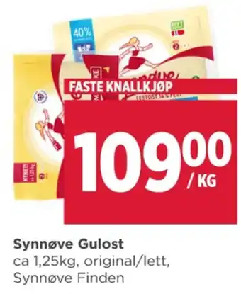 Meny Synnøve finden ost tilbud