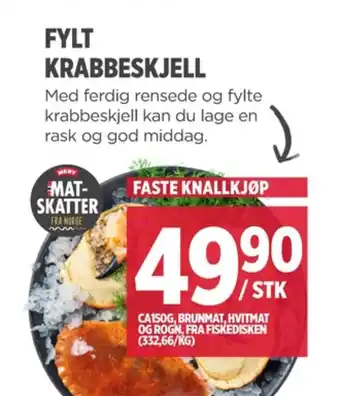 Meny Ukjent krabbeskjell tilbud