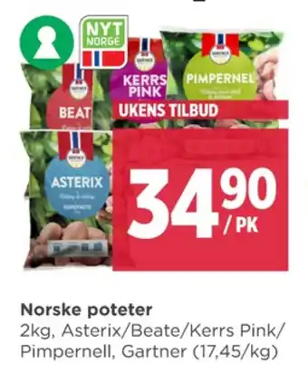 Meny Gartner poteter tilbud