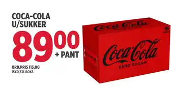 Jacobs Coca-cola u/sukker tilbud