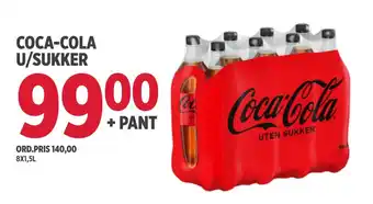 Jacobs Coca-cola u/sukker tilbud