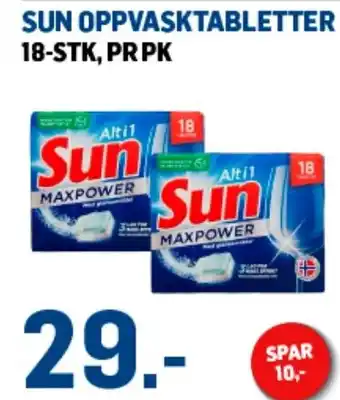 Price Lagerbutikk SUN OPPVASKTABLETTER tilbud