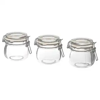 IKEA Korken krukke med lokk, klart glass, 13 cl tilbud