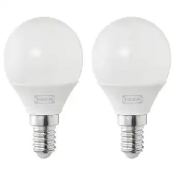 IKEA Solhetta led-pære e14 250 lumen, globe opalhvit tilbud