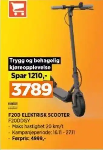 POWER F20D ELEKTRISK SCOOTER F20DDGY tilbud