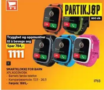 POWER SMARTKLOKKE FOR BARN XPLXG03NOBK tilbud