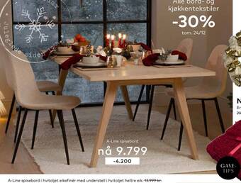 Skeidar A-line spisebord tilbud