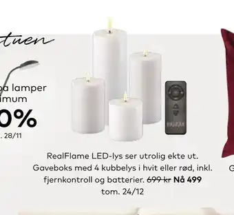 Skeidar Realflame led-lys tilbud
