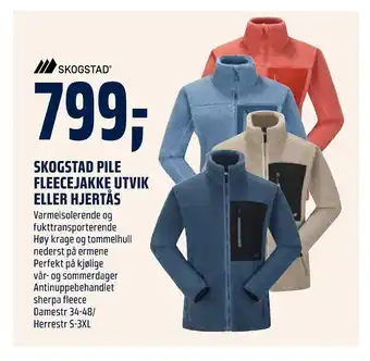 Coop Obs Skogstad pile fleecejakke utvik eller hjertås tilbud