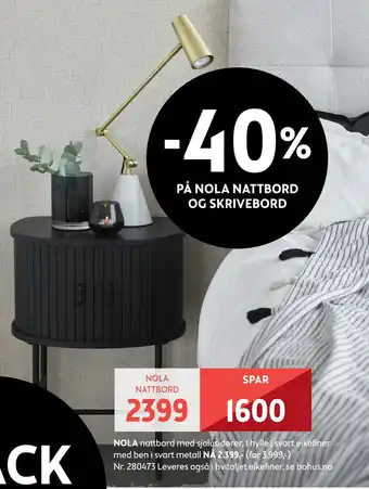 Bohus Nola nattbord tilbud