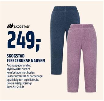 Coop Obs Skogstad fleecebukse nausen tilbud