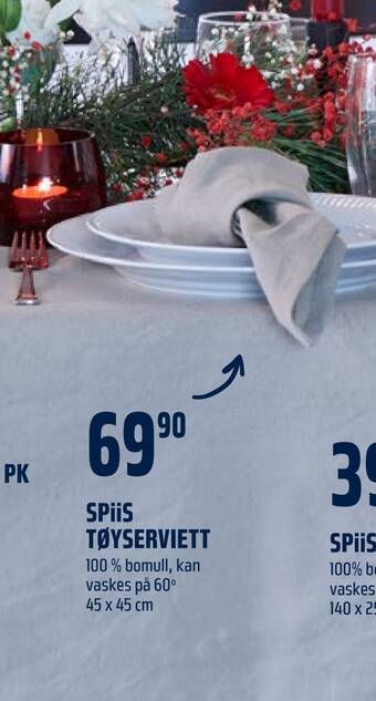 Coop Obs Spiis tøyserviett tilbud