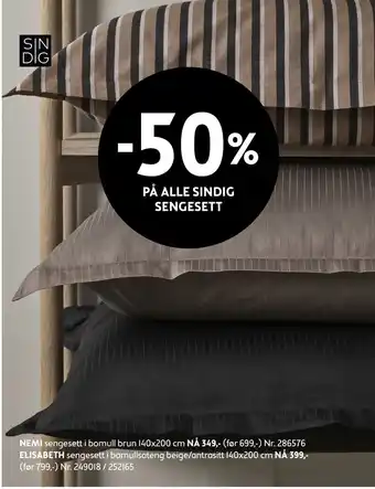 Bohus Elisabeth sengesett tilbud