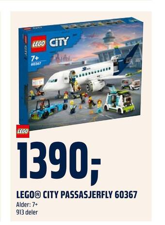 Coop Obs Lego city passasjerfly 60367 tilbud