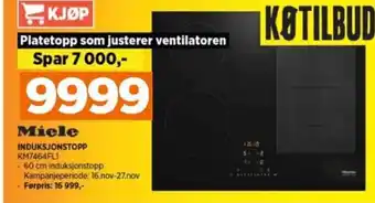 POWER Miele INDUKSJONSTOPP KM7464FL1 tilbud