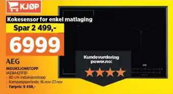 POWER AEG INDUKSJONSTOPP IAE84421FB1 tilbud