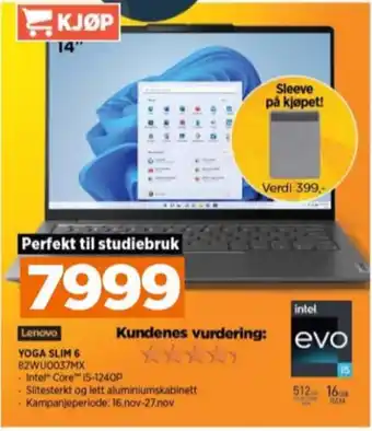 POWER Lenovo bærbar pc tilbud