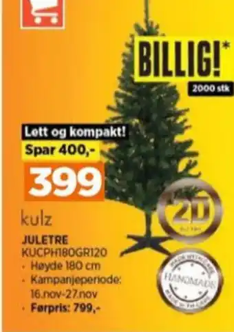 POWER Kulz juletre tilbud