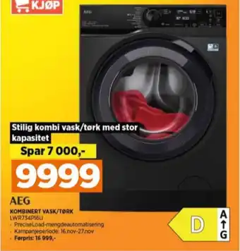 POWER Aeg vask och tørk tilbud
