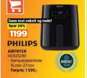 POWER Philips airfryer tilbud
