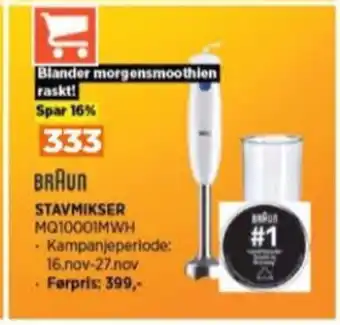 POWER Braun stavmikser tilbud