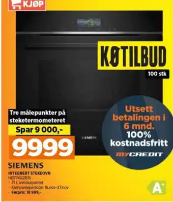 POWER Siemens oppvaskmaskin tilbud