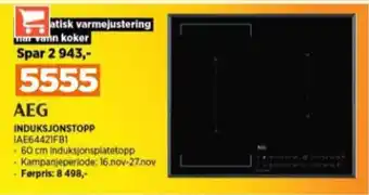 POWER Aeg induksjonsplate tilbud