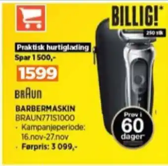 POWER Braun barbermaskin tilbud