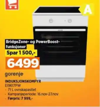 POWER Gorenje komfyr tilbud
