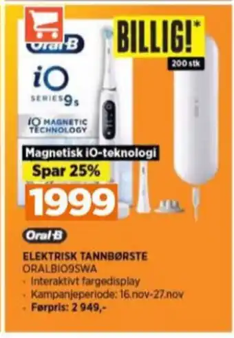 POWER Braun oral-b eltannbørste tilbud