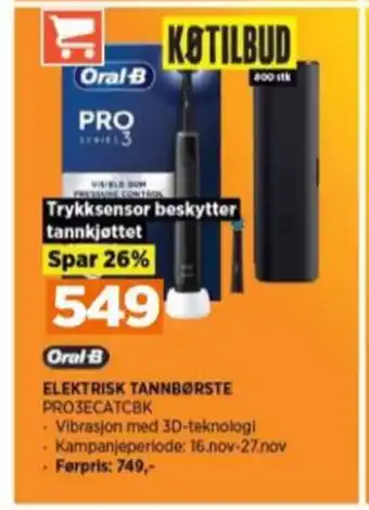 POWER Braun oral-b eltannbørste tilbud