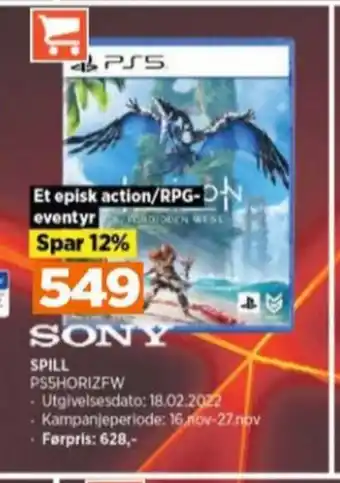 POWER Sony ps5 spill tilbud