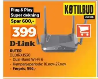 POWER D-link router tilbud
