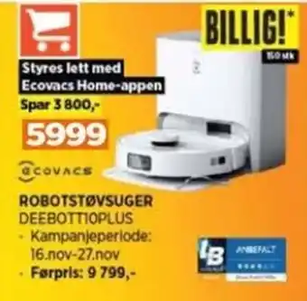 POWER ROBOTSTØVSUGER DEEBOTTIOPLUS tilbud