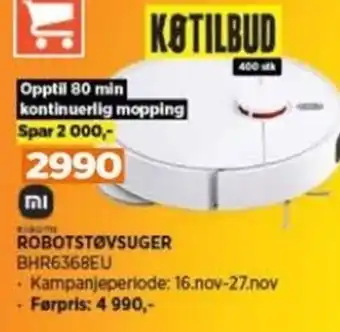 POWER ROBOTSTØVSUGER BHR6368EU tilbud