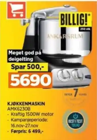 POWER KJØKKENMASKIN AMK6230B tilbud