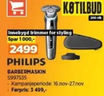 POWER PHILIPS BARBERMASKIN tilbud