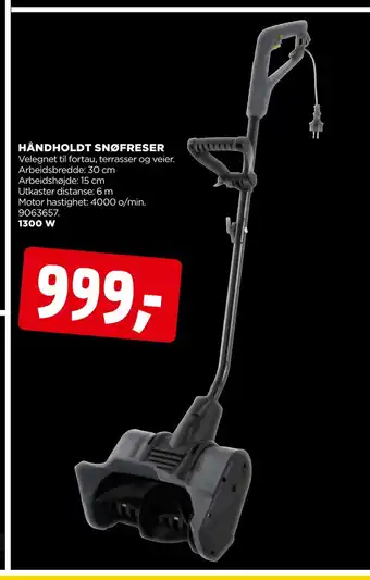 jem & fix Håndholdt snøfreser tilbud