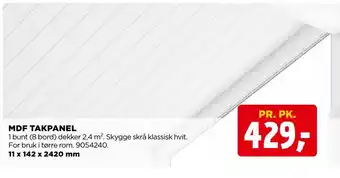 jem & fix Mdf takpanel tilbud
